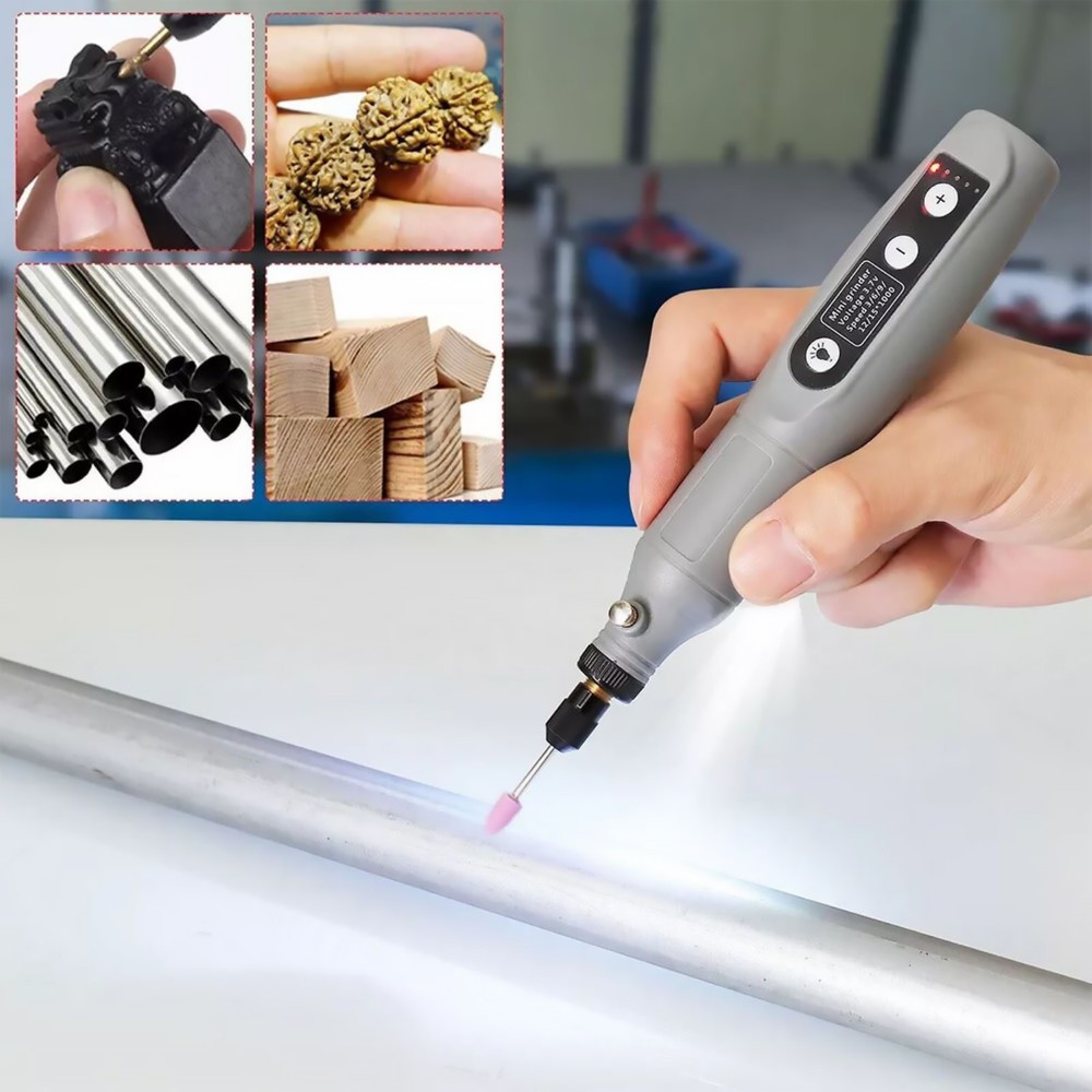USB Cordless Electric 5-Speed Adjustable Mini Drill Grinder With LED Light