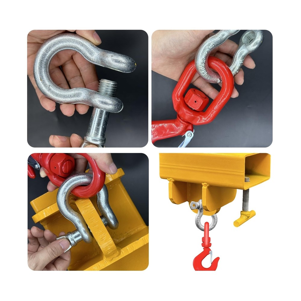 Forklift Lifting Hook Attachment, 5500lbs Capacity Hook Forklift Lifting Hois...