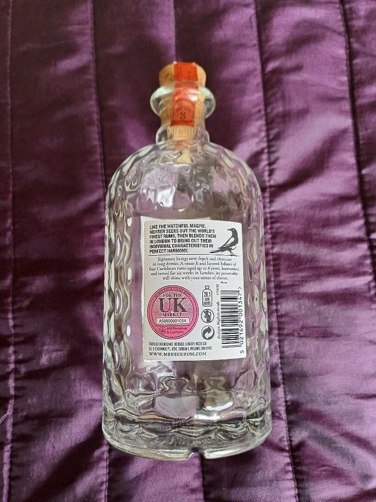 Merser Signature Rum Bottle ( Empty)