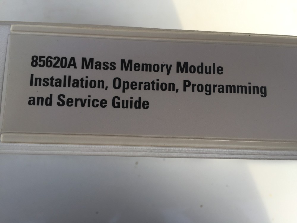 AGILENT 85620A MASS MEMORY MODULE INSTALLATION, OPERATING, PROGRAMMING MANUAL