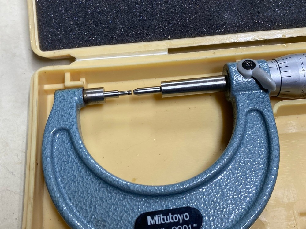 Mitutoyo 111-166 Spline Micrometer, 0-1" Range Carbide Tip, Great Shape