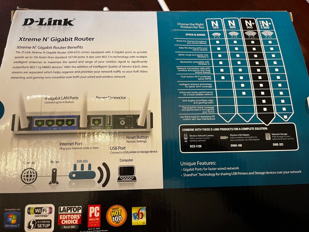 D-Link DIR-655 Xtreme N Gigabit Wireless Router White