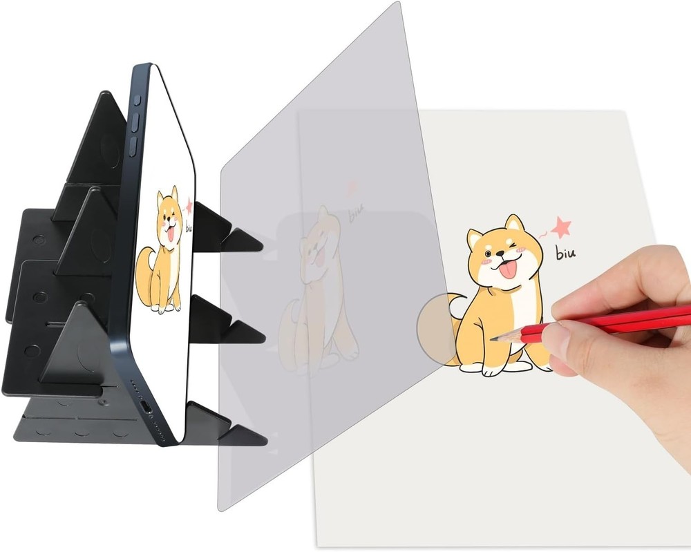 Camera Lucida Drawing Tool,Multi-Angle Fixture,Adjustable Pea Jig Projector Can