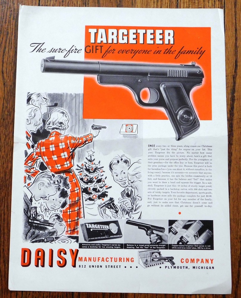 Daisy #118 Targeteer w/3 Tins & Case