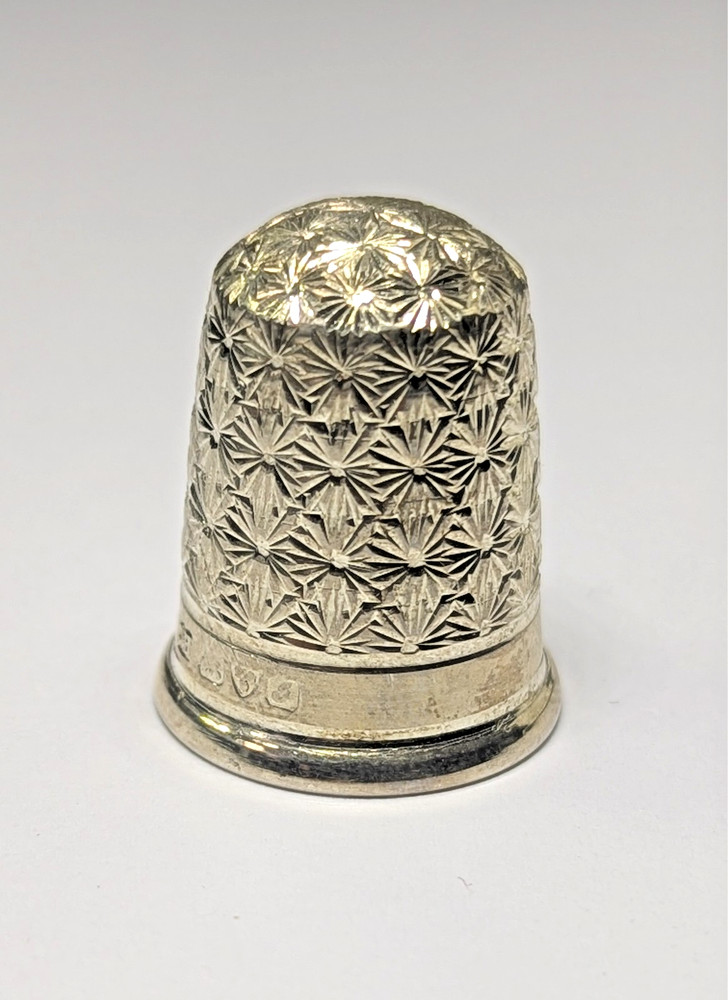 Antique Sterling Silver  Thimble, Size 6