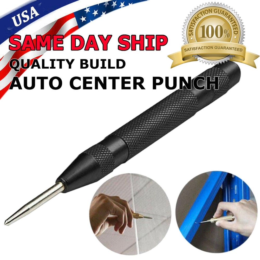 Automatic Center Punch Strikes Surface Hammer Spring Loaded Window Breaker