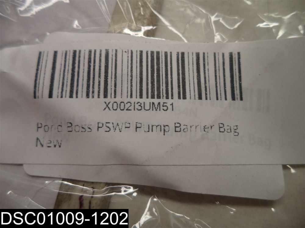 PSWP : Pond Boss Pump Barrier Bag