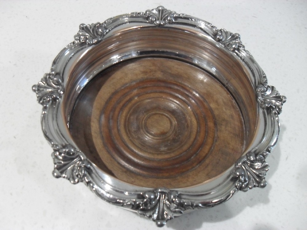 Antique Sheffield Silver Plate Coaster