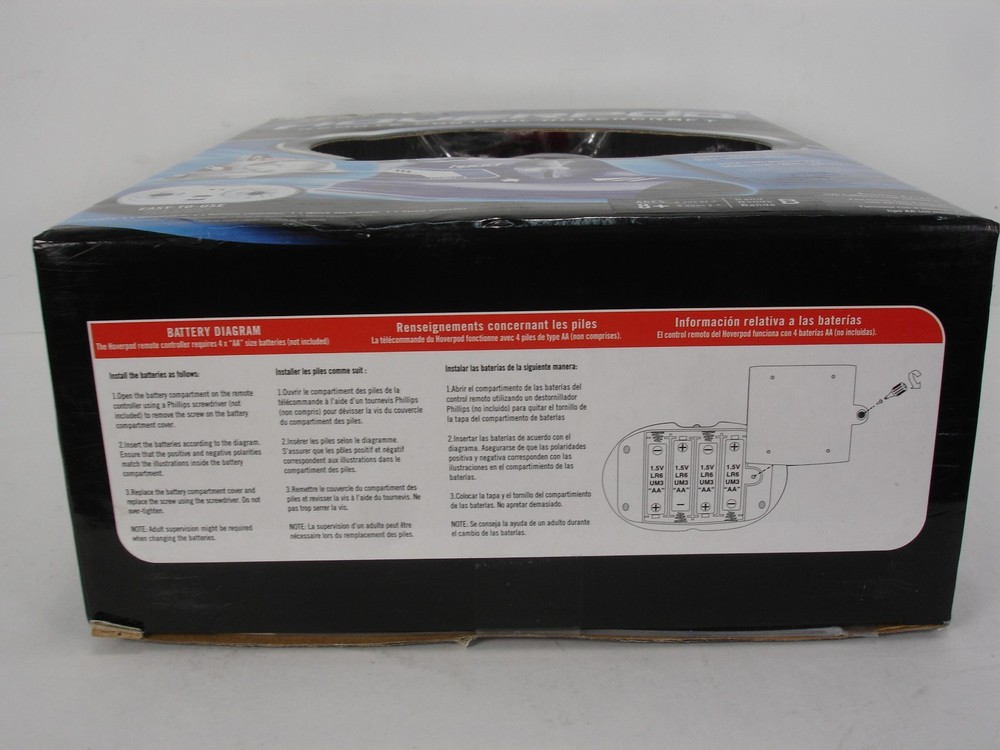 NEW WOWWEE FLYTECH HOVERPOD REMOTE CONTROL HOVERCRAFT BLUE 4162 INDOOR ONLY