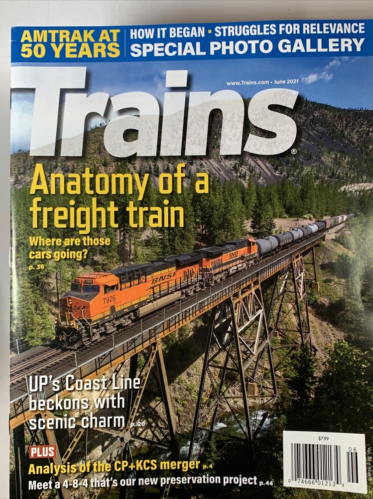 Trains Magazine, June 2021 Issue New
