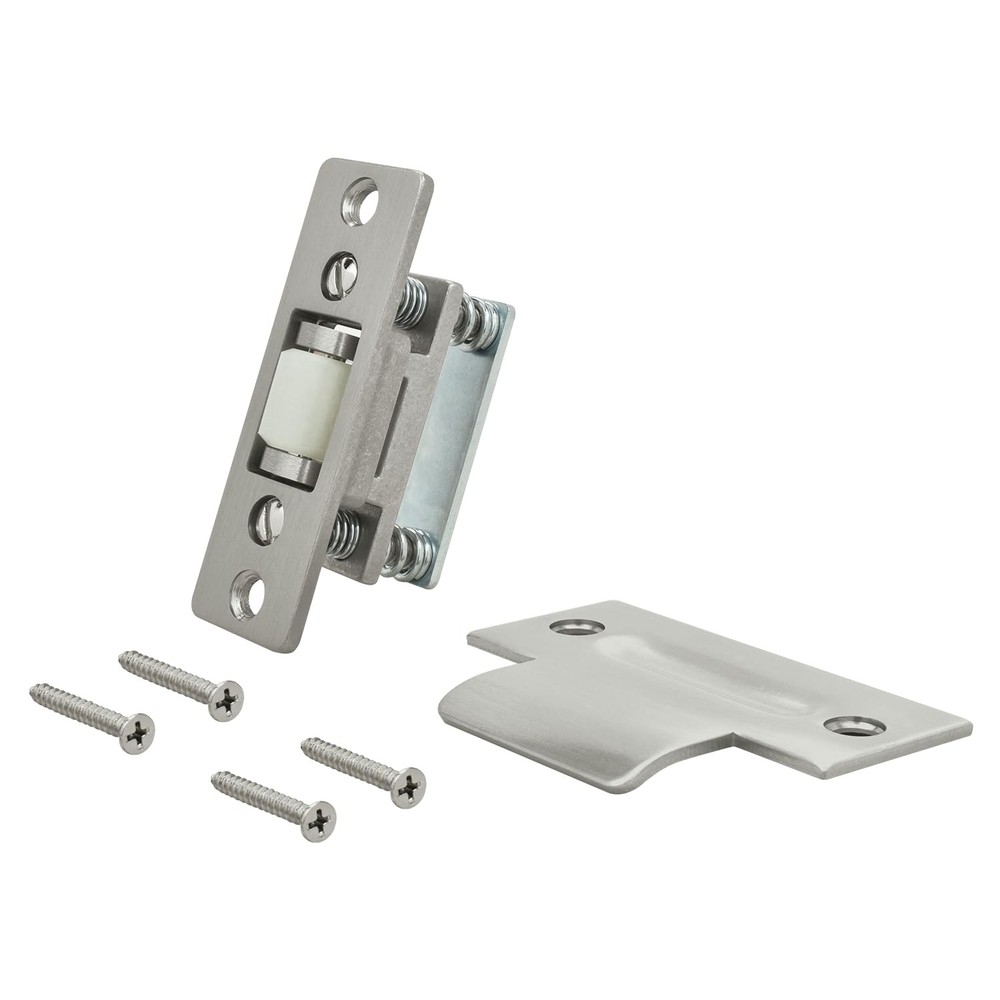 Heavy Duty Adjustable Solid Brass Roller Catch T Strike Satin Nickel Hardware