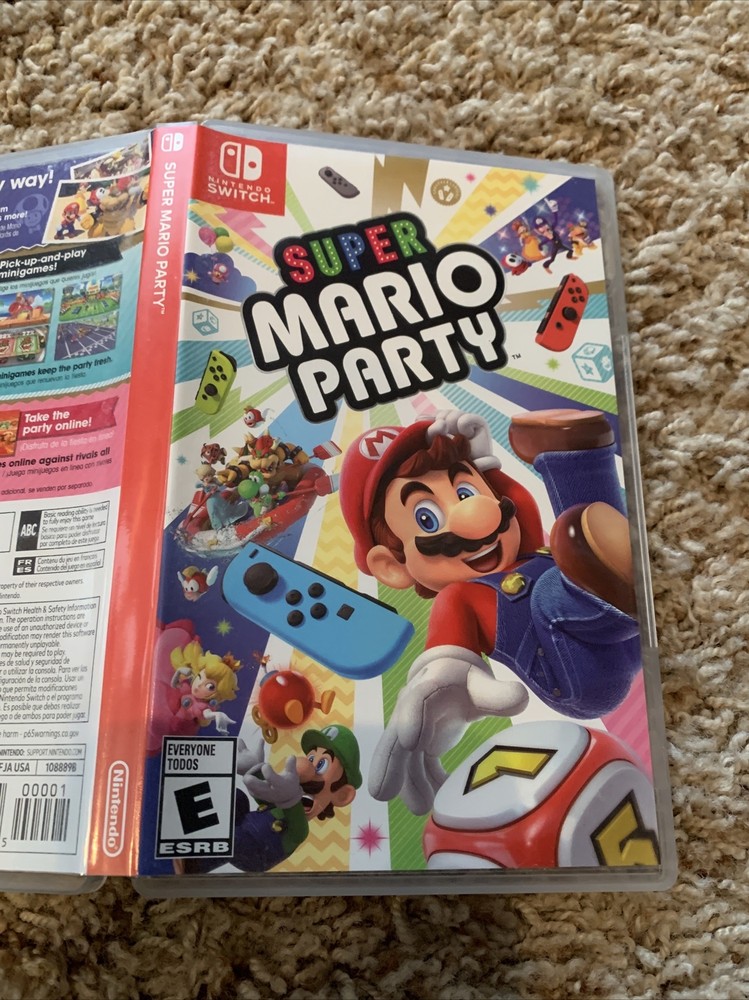 Empty Replacement Case & Artwork ONLY! Super Mario Party - Nintendo Switch