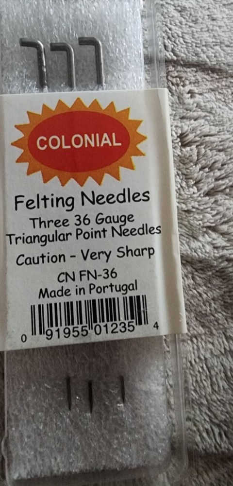 Colonial Felting Needles 3/Pkg-Size 36 Triangular point needle