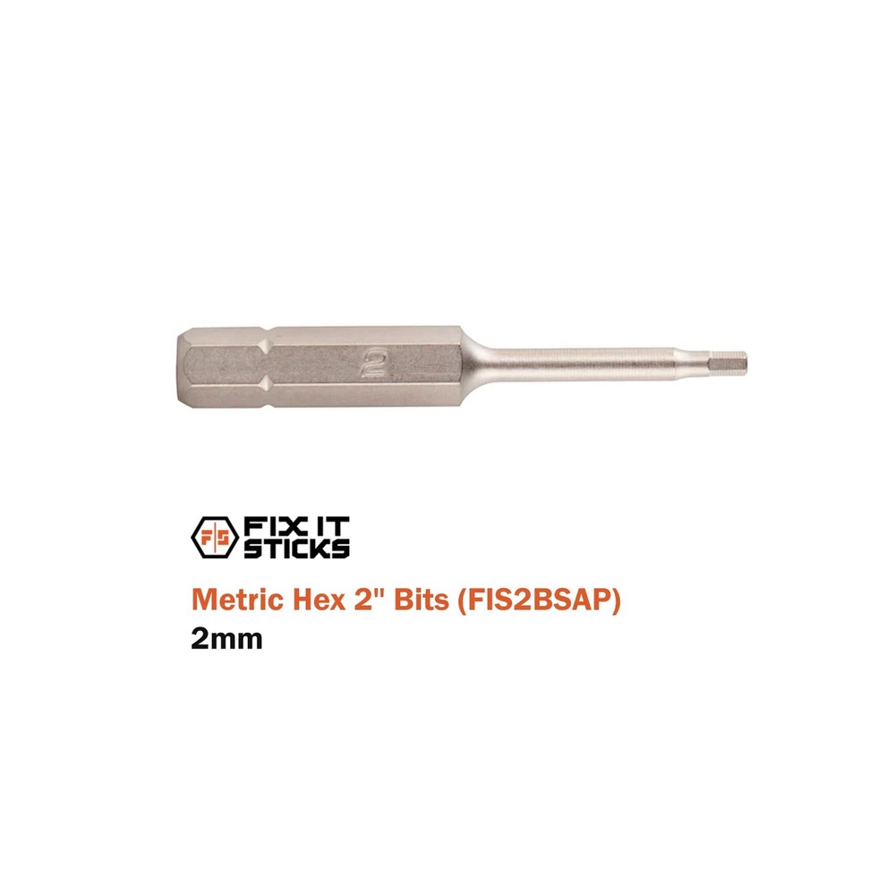 Fix It Sticks 2-Inch Bit Pack - 6Pcs, Multi-Purpose Durable Nickel Finished Guns