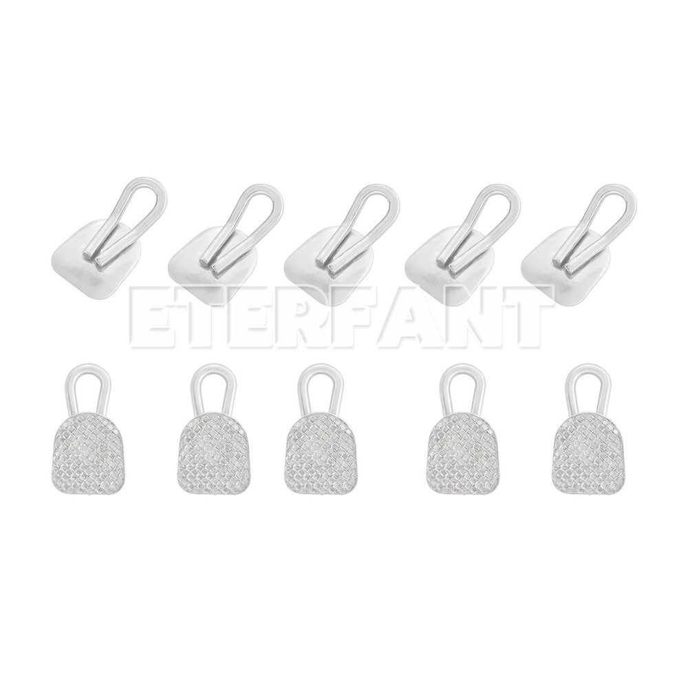 10PCs ETERFANT Dental Orthodontic Lingual Button Bondable Round/Rectangular Base