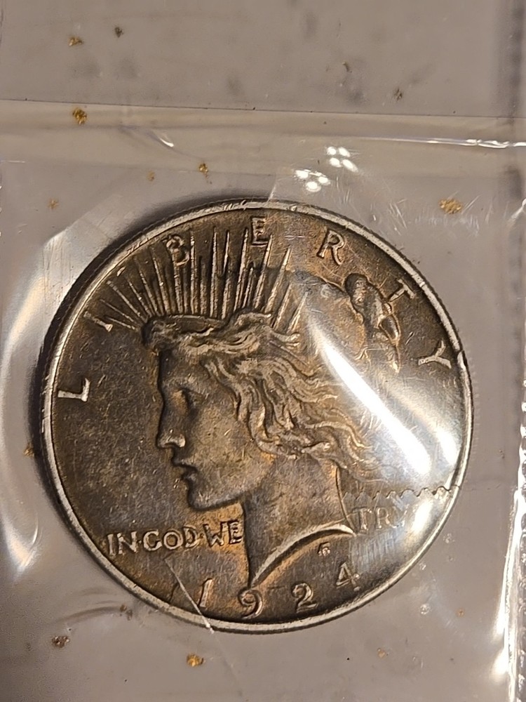 1924 $1 Peace Dollar Toned