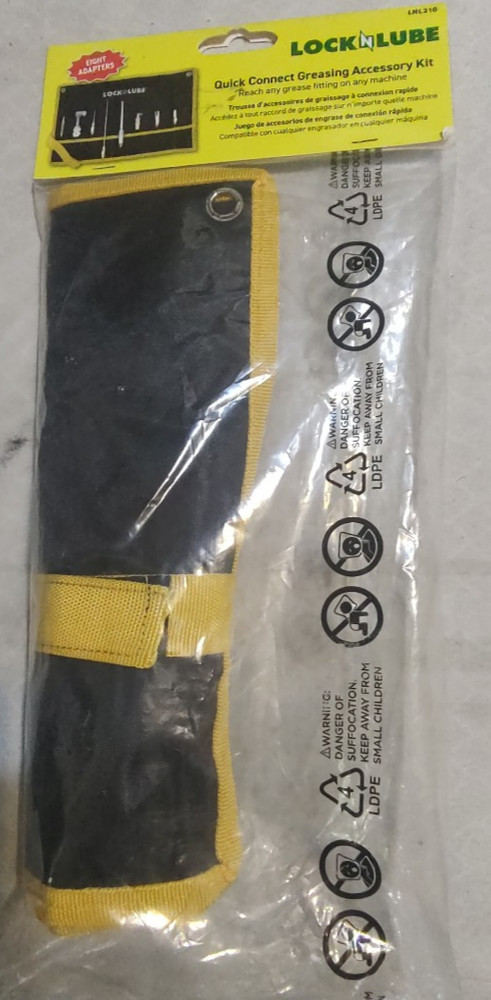 LockNLube 8-Piece Quick-Connect Greasing Accessory Kit New Sealed