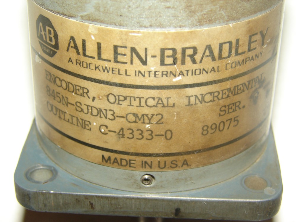 ALLEN BRADLEY 845N-SJDN3-CMY2 OPTICAL INCREMENTAL ENCODER ***XLNT***