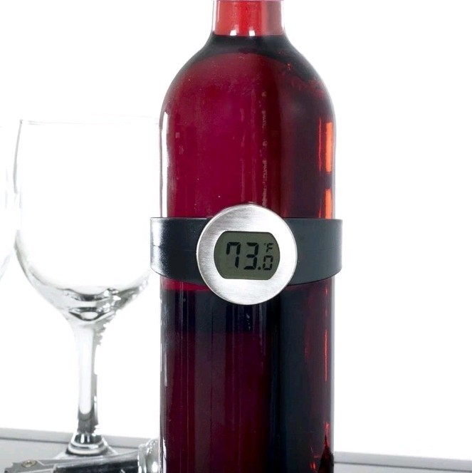 TrueTools Digital LCD Champagne and Wine Bottle Thermometer Fast Free Shipping