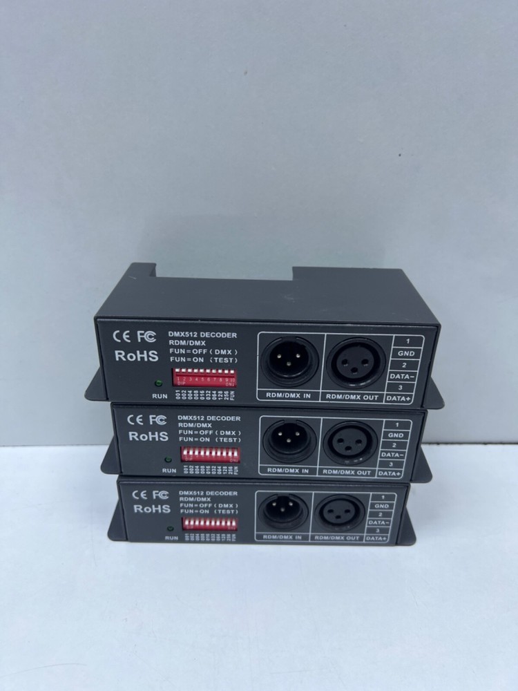 Lot 3 pcs 4CH CC DMX-PWM Decoder LT-840-350, without box