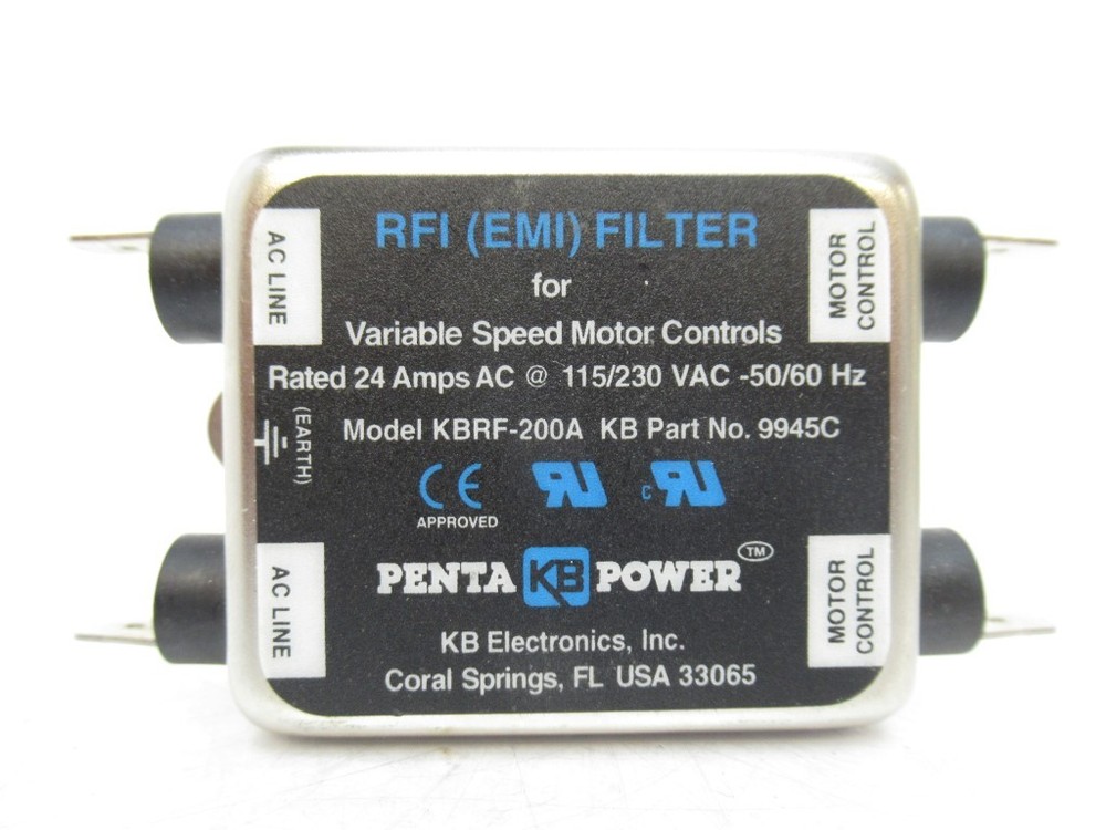 KB Electronics KBRF-200A Ac Line Filter, 115/230V AC