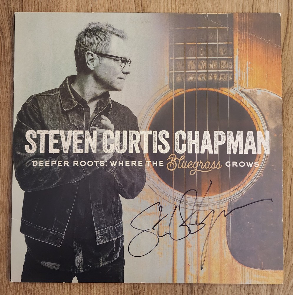 Steven Curtis Chapman Signed Deeper Roots Where Bluegrass Grows Vinyl Record RAD