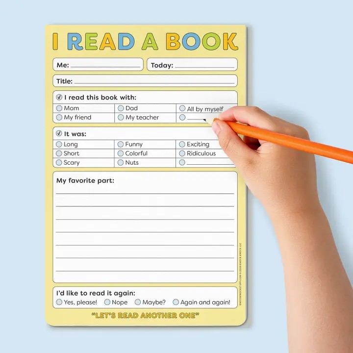 Knock Knock Kids I Read a Book Playtime Notepad