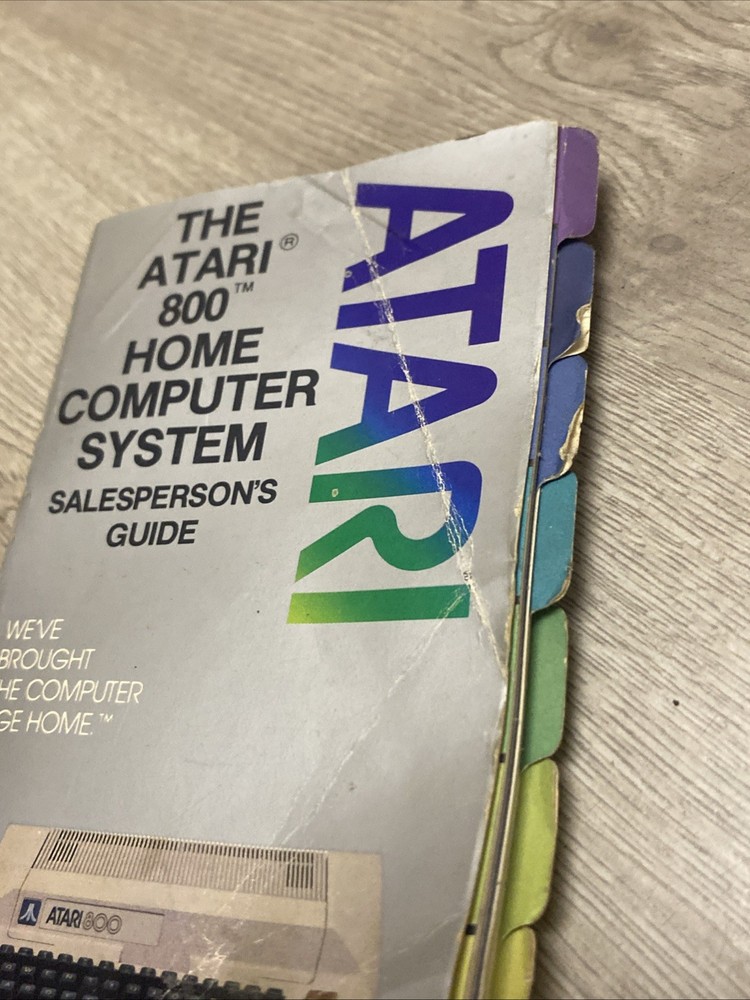 Atari 800 Home Computer System Salesperson’s Guide 1982 Book