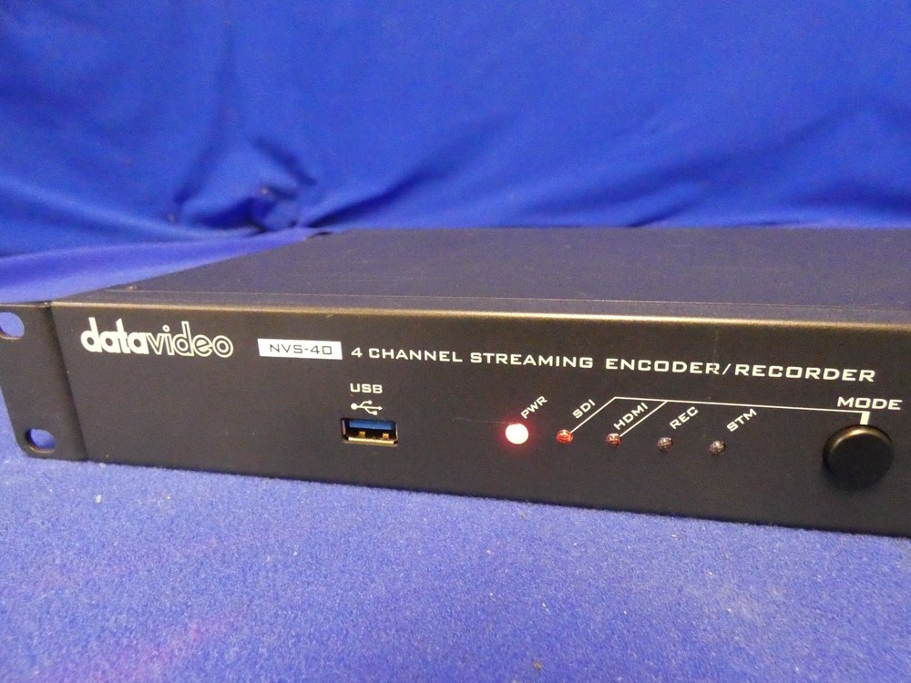Datavideo NVS-40 4-Channel Streaming Encoder/Recoder w/Power Supply (no drives)