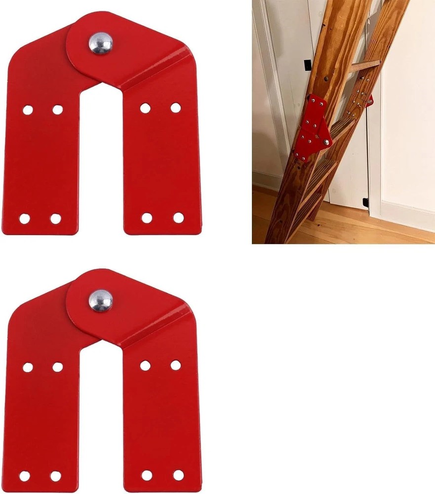 2Pcs Attic Ladder Hinge Pull Down Stair Parts Replacement Kit...