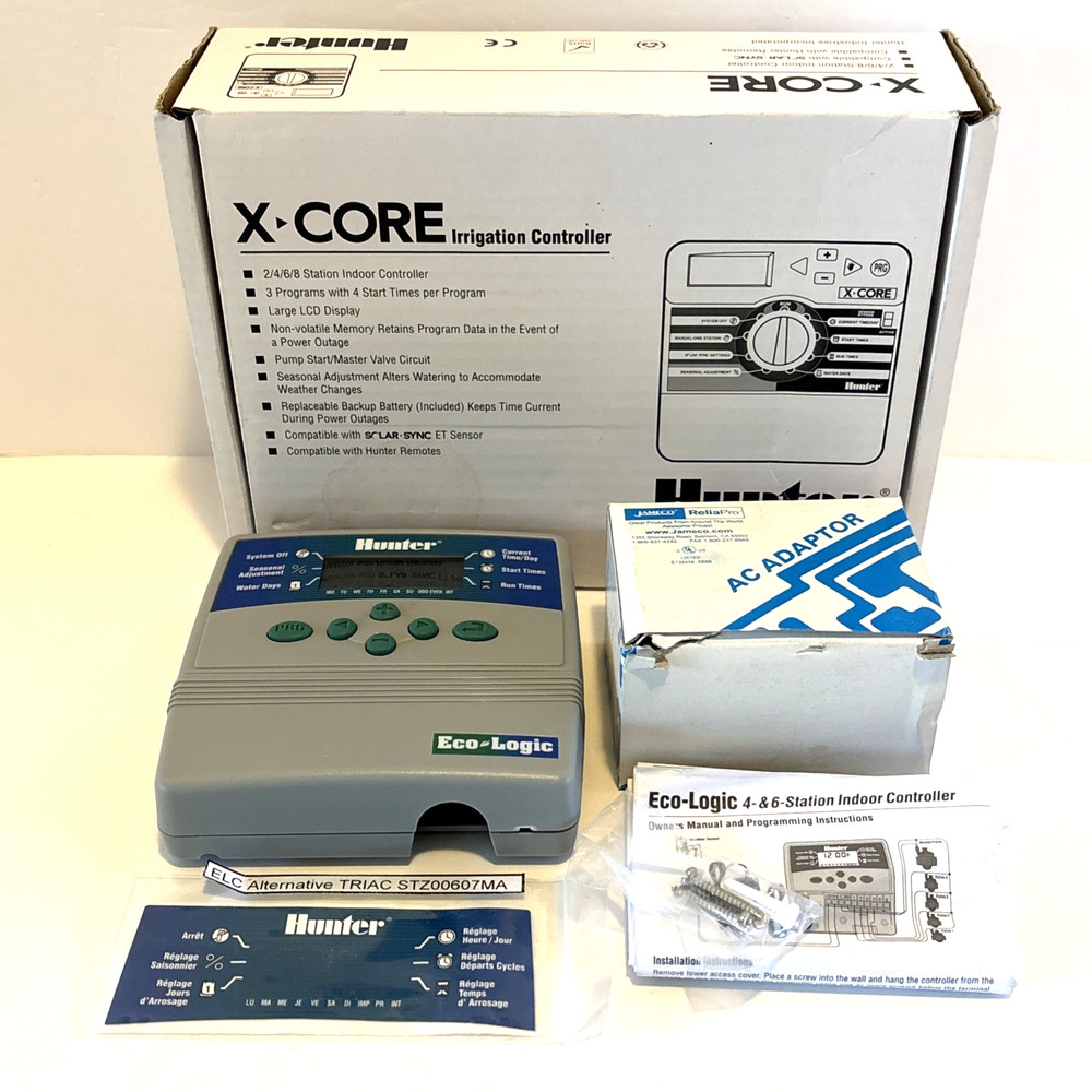 Hunter X-Core Residential Irrigation Controller ELC-601E Box Adapter Manual
