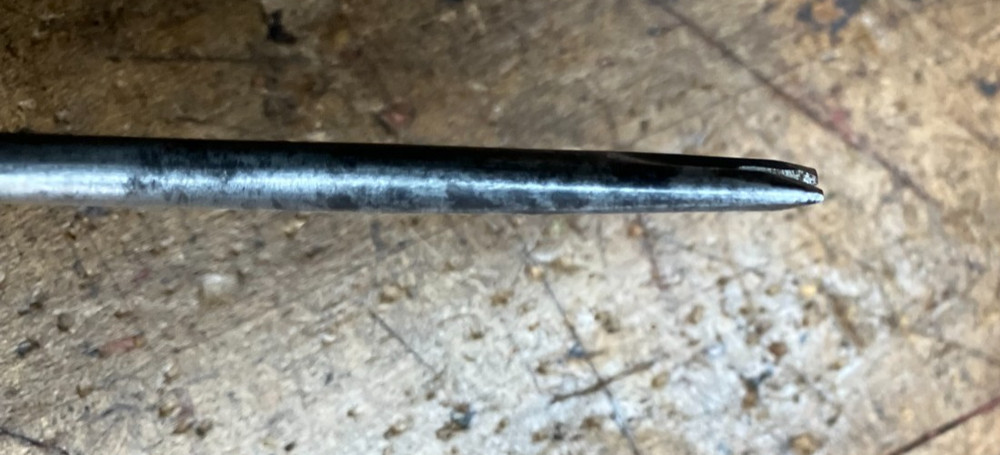 Long Vintage Split Tip Screwdriver Rosewood Handle