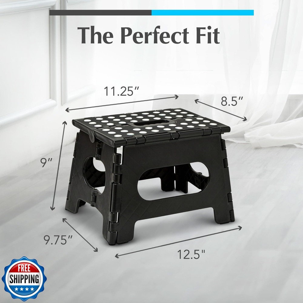 Handy Laundry Folding Step Stool - Sturdy Enough Collapsible Stool to Support