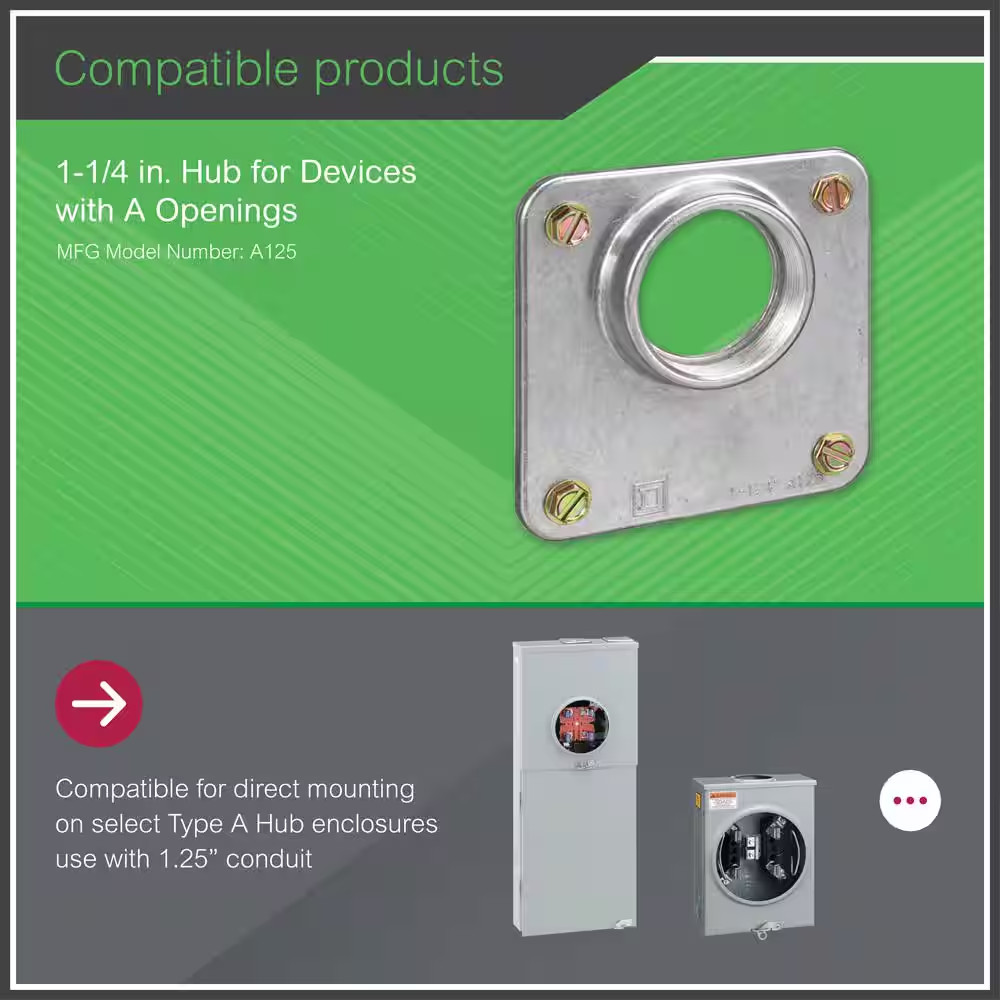 1-1/4 In. Hub for Devices with a Openings