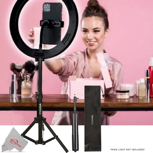 Vivitar Tabletop 27" Adjustable Height Multipurpose Light Stand + Carrying Case