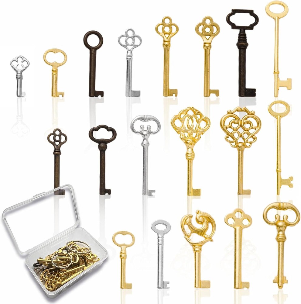 19PCS Universal Skeleton Keys Replacement Hollow Barrel Skeleton Keys Set