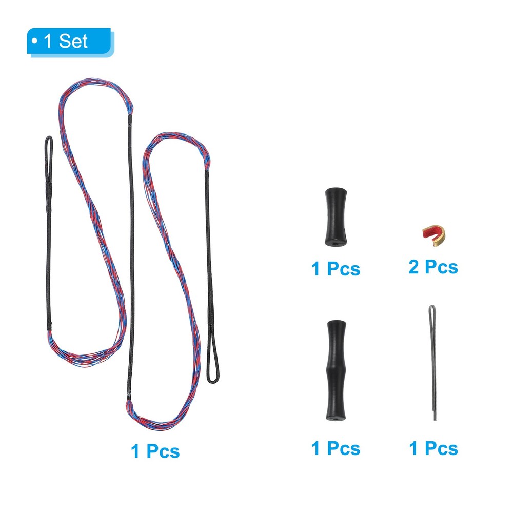 14 Strands Bow String Replacement for AMO 62" Recurve Bow String Red-Blue