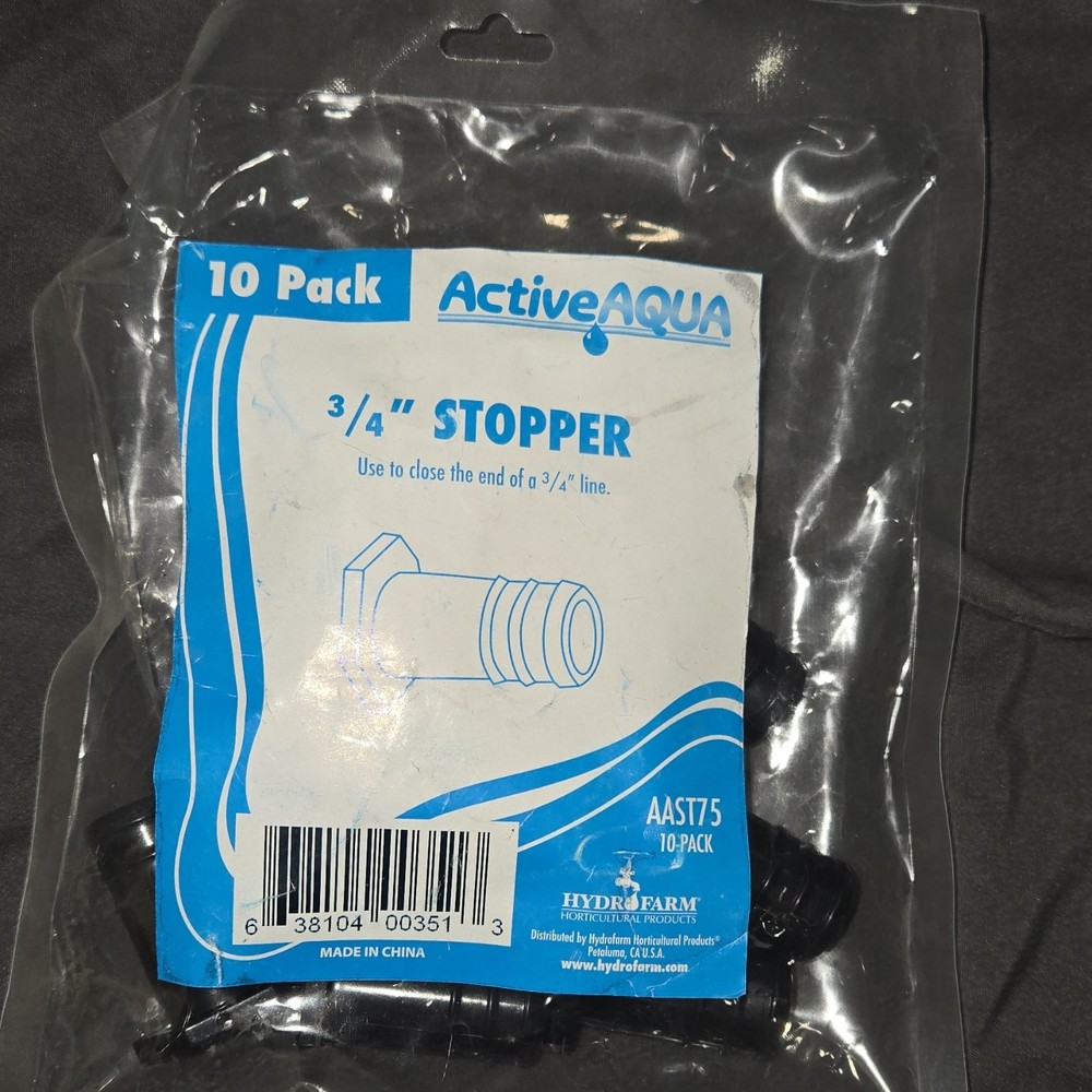 Active Aqua 3/4" Irrigation Line Stoppers Accessories 10 Pack MPN AAST75