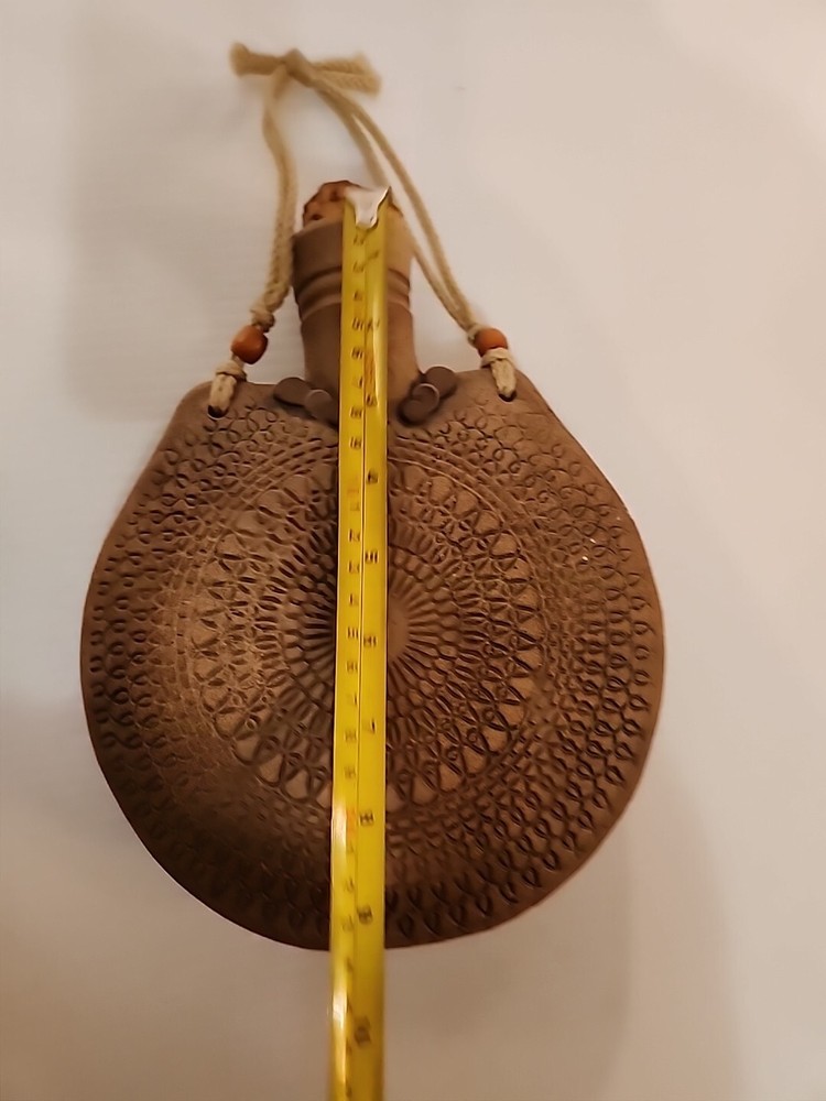Handmade Fired Ceramic Canteen Decorative Inside Glazed Marked