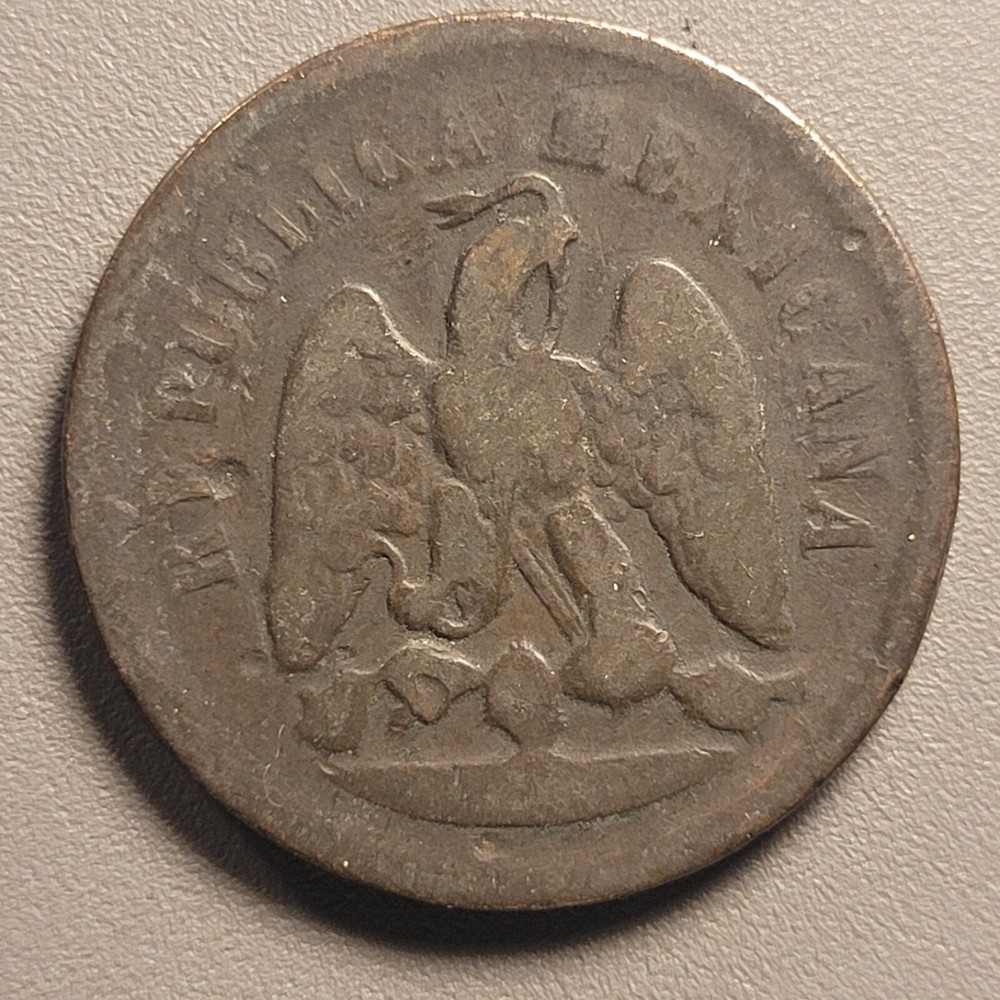 1891 Mo Mexico 1 Centavo Coin - Copper