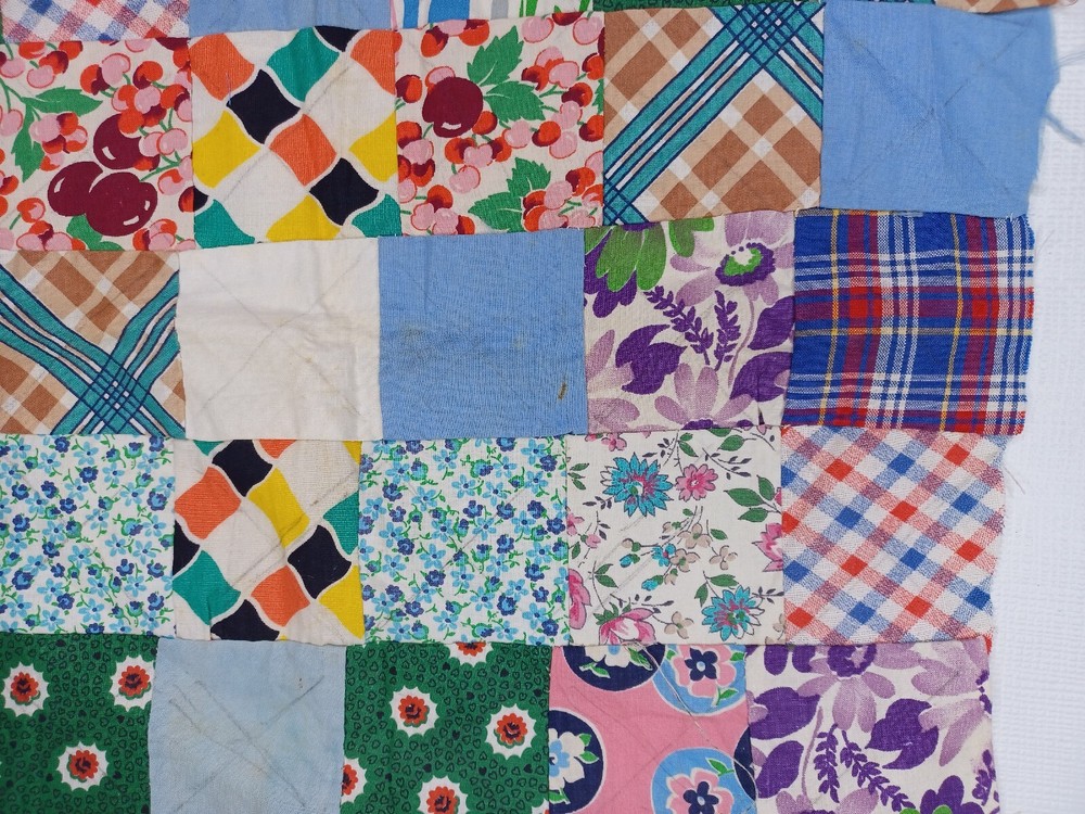 16" X 33" Patchwork Quilt Pillow Vintage Work In Progress