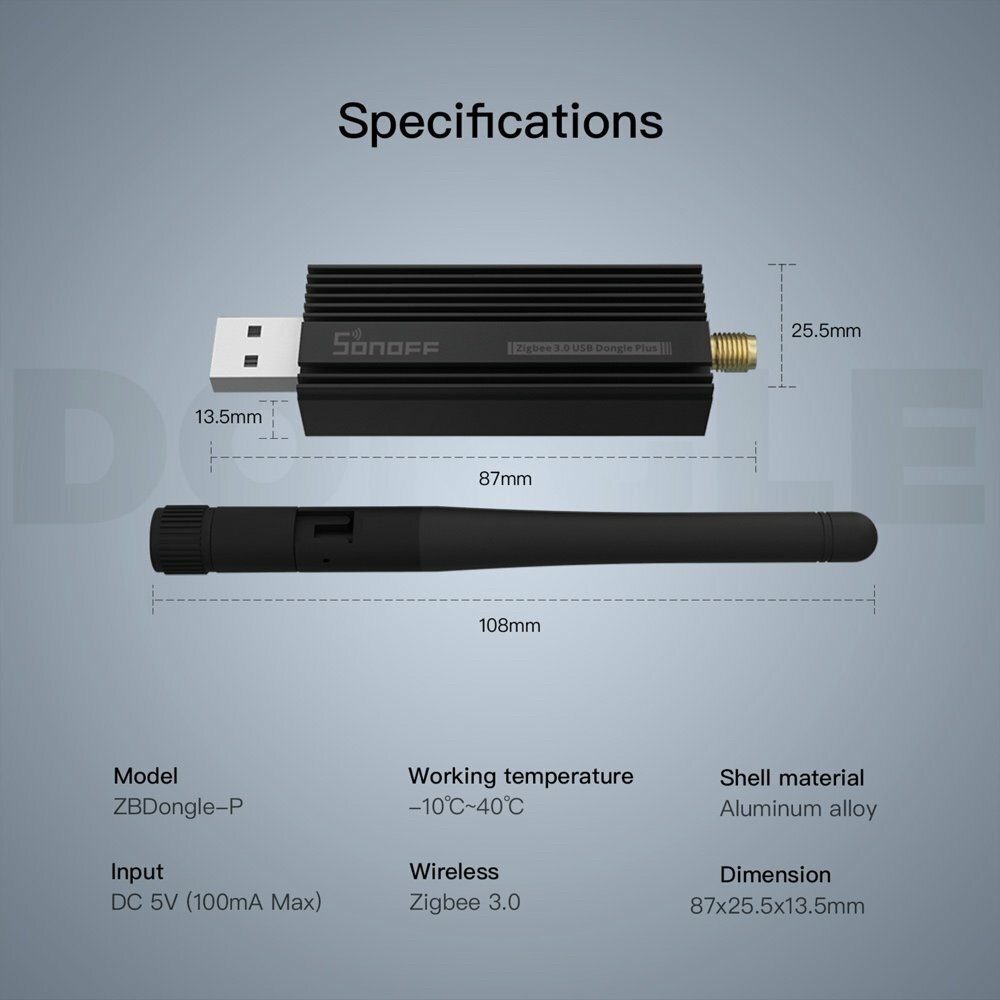 USB Stick CC2652P Sonoff ZigBee 3.0 for ZigBee2mqtt, iObroker,,nodeRed, Hassio