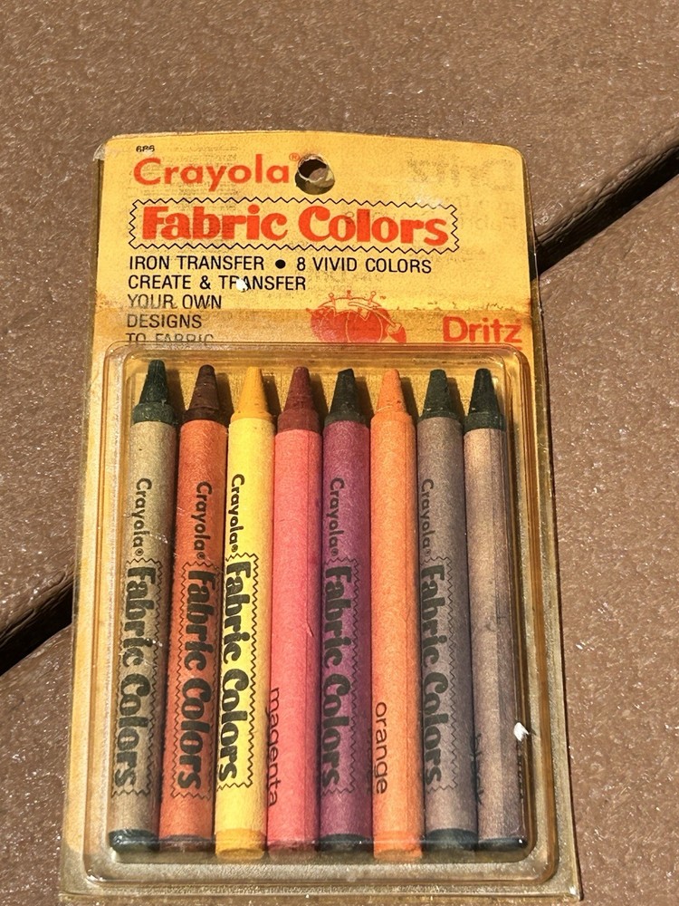 Dritz Crayola Fabric Crayons New in Package 1987
