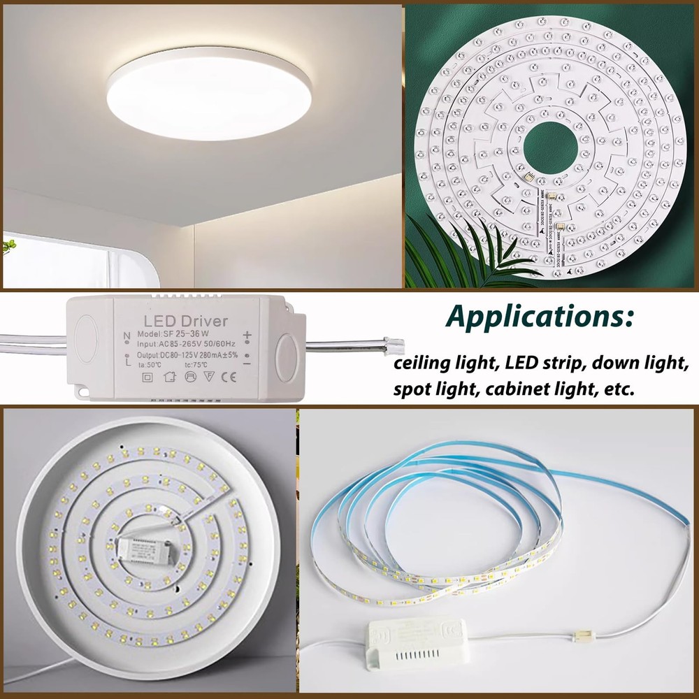 LED Driver 25-36W for Single Color Ceiling Strip Spot Light Module Panel,