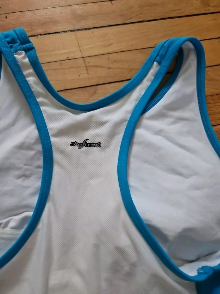 SheBeest Kona Tri Top, White/Pink, Large
