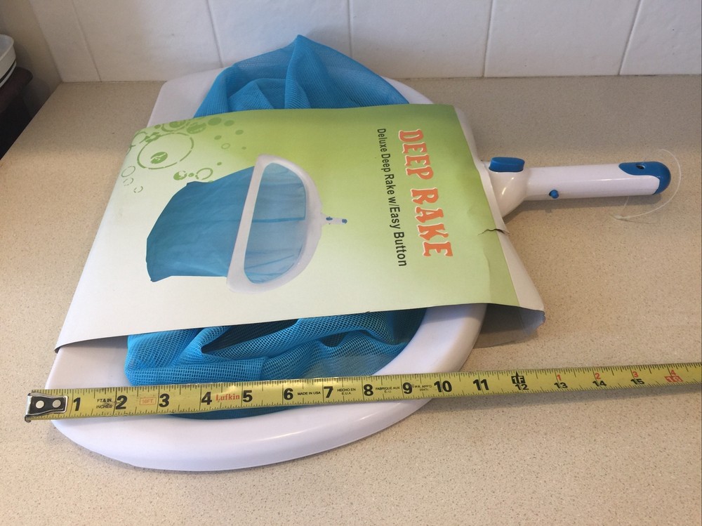 Deluxe Swimming Pool Deep Rake Heavy Duty with Easy Button Release