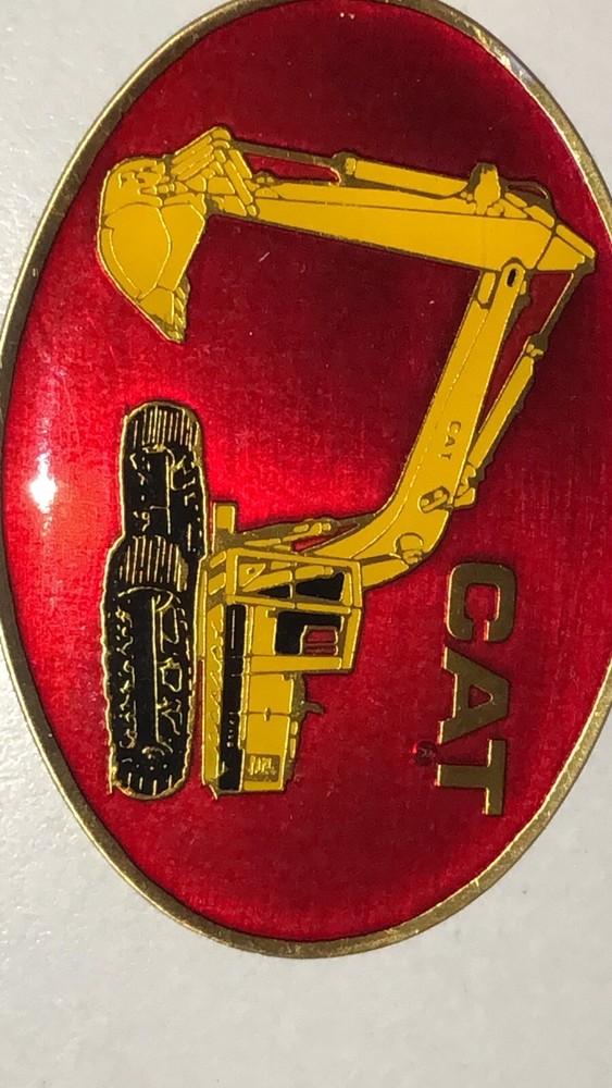 LOT OF 5 Caterpillar Keychain With Excavator Solid Brass