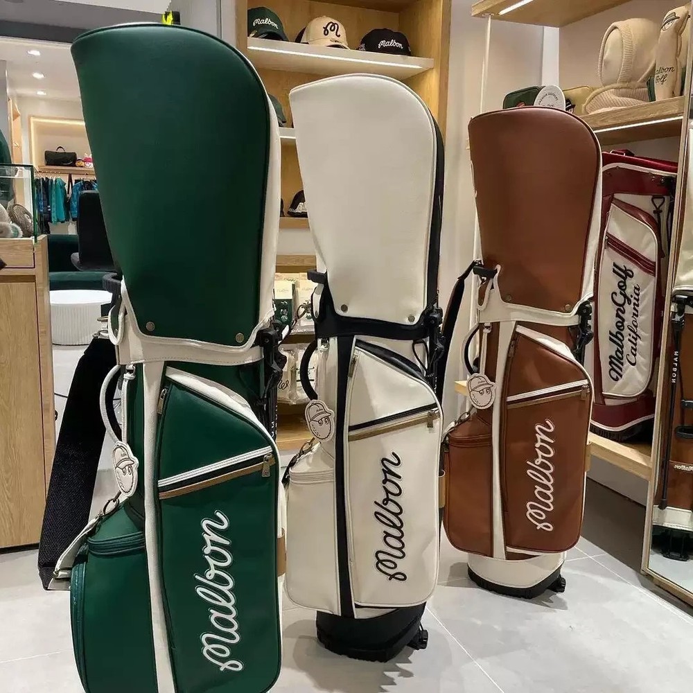 Malbon Basic Performance Golf Stand Bag WHITE CREAM 2024/25 Collection