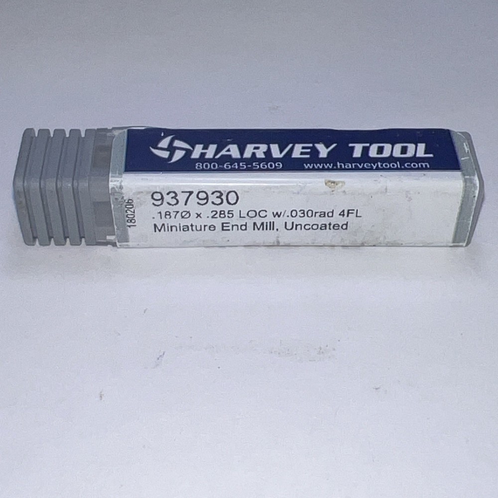HARVEY .187 D x .030 R STUB CRAD EM 4 FL