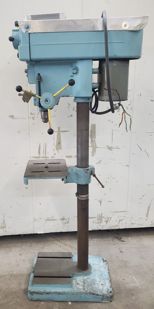 CLAUSING CORP 14" VARIABLE SPEED DRILL PRESS MODEL 1689 RPM 1725 208 VOLTS 3.2A